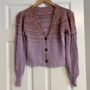 J. Crew Women's Cardigan in Lavender and Rust